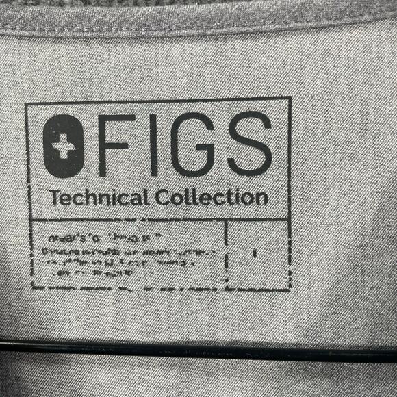 Figs Casma Three Pocket Scrub Top Women's Large Gray Medical Nurse Uniform - Picture 4 of 10